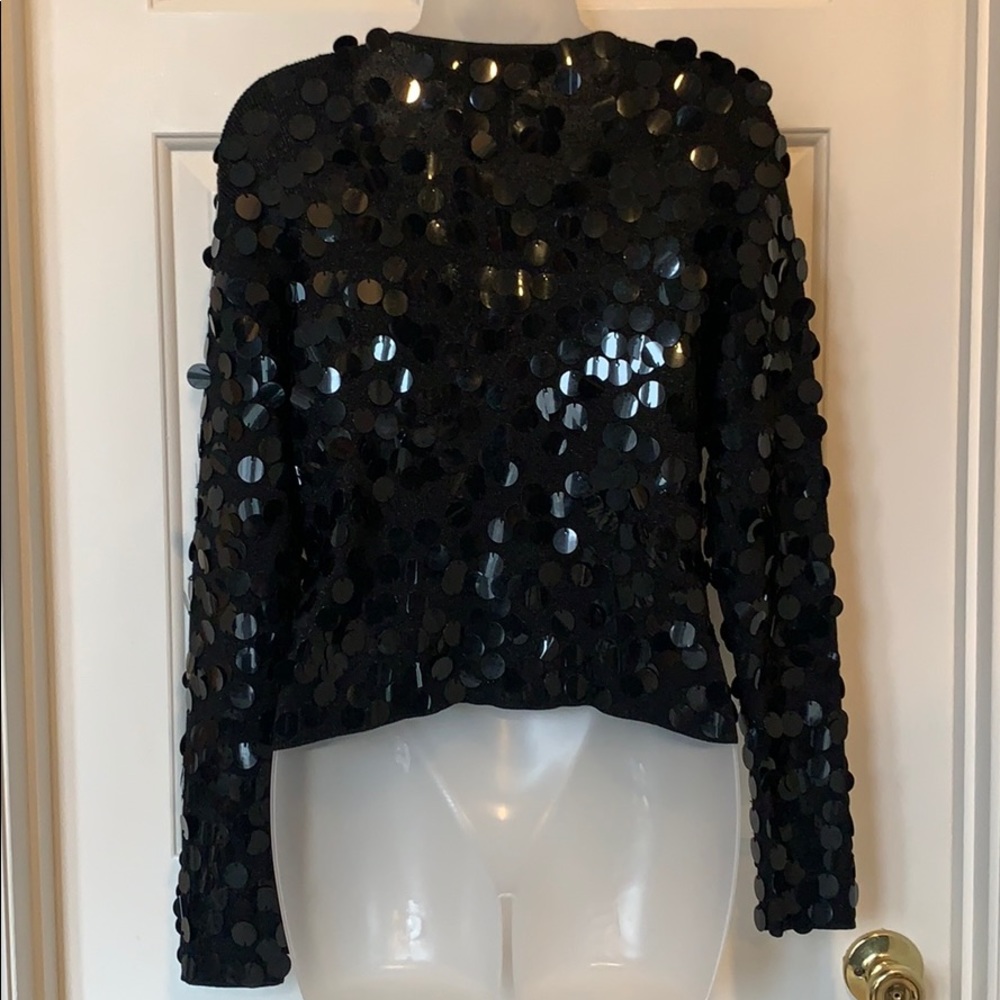 Fun Metallic Bangle Sequin Sweater. - image 3